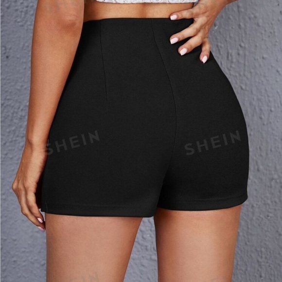 SHEIN solid button detail split skort black size small - Picture 4 of 12